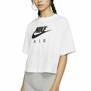 Nike Women's Air Cotton Cropped Top White